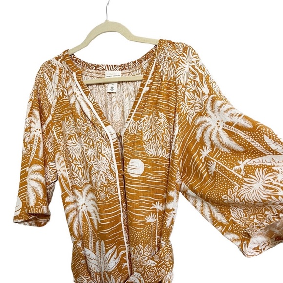 H&M bohemian woman’s dress. Tropical- linen-blend Bohemian summer - Picture 5 of 9